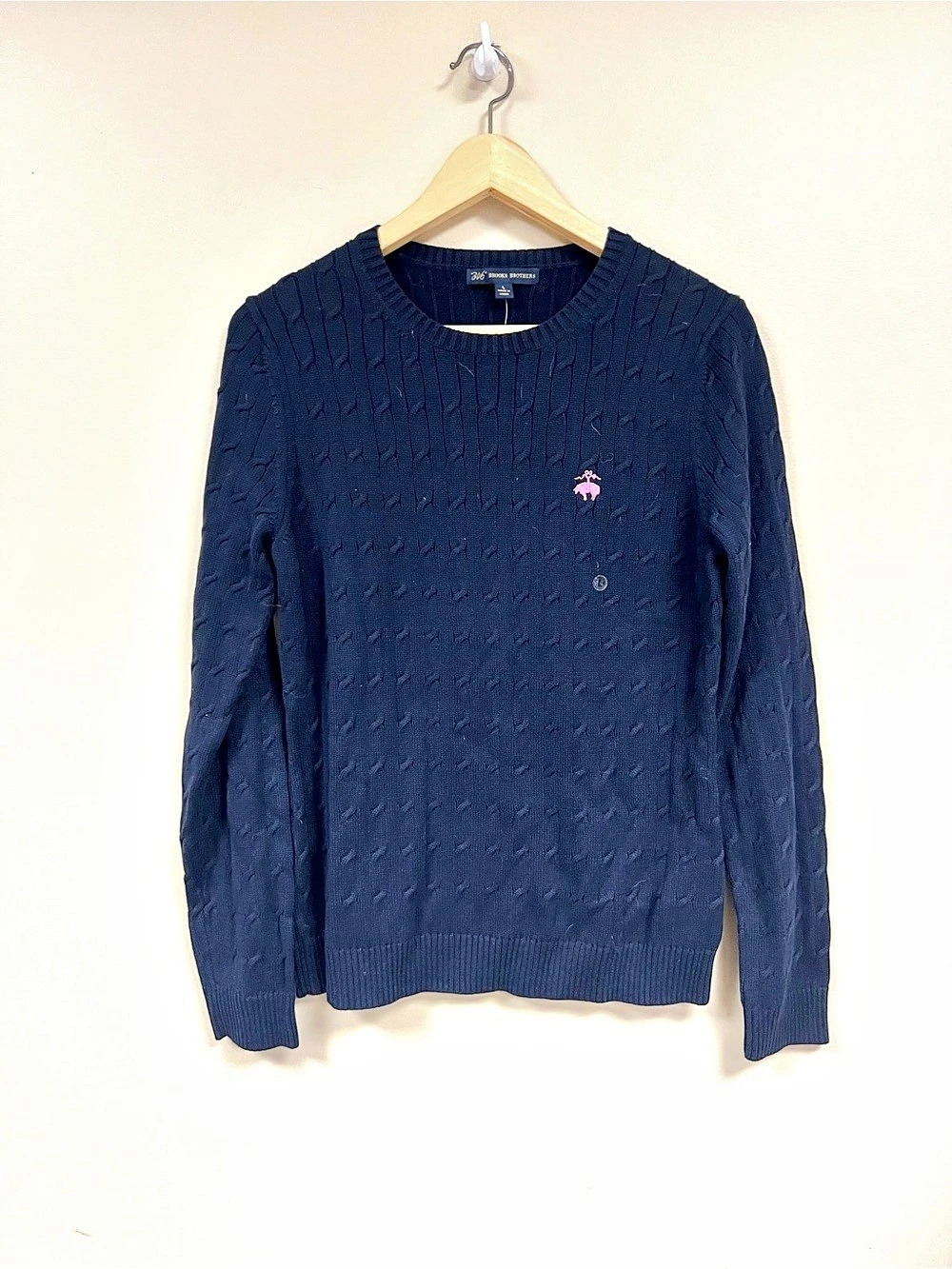 Brooks Brothers 346 Brooks Brothers Cotton Crewneck Sweater in Blue Size Large
